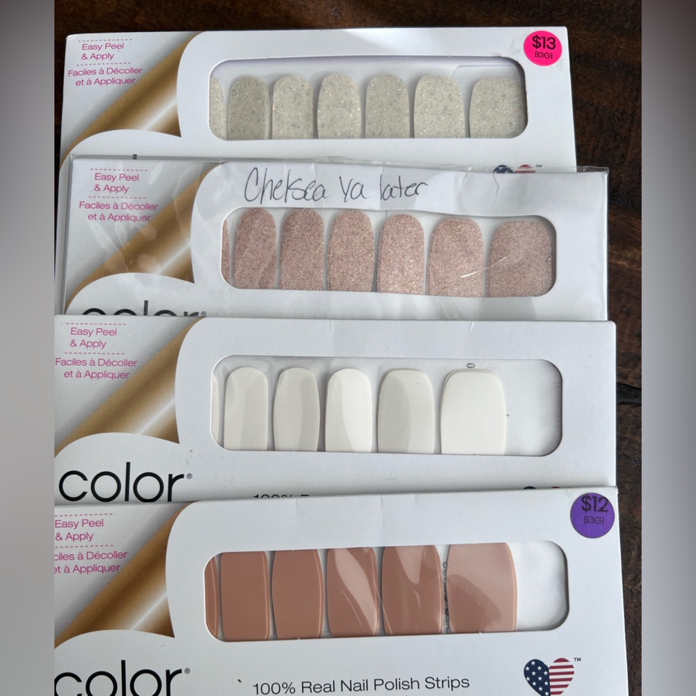 Colorstreet nail strips, sealed in package. Bundle of 4